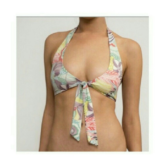 Greenlee Floral Tie Bikini Top 3 L Bottom 1 S - Picture 2 of 3